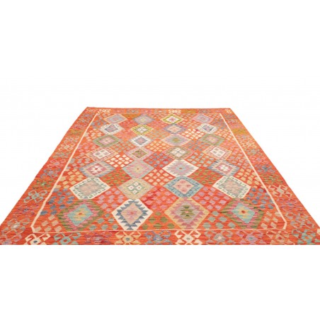 Tappeto Kilim Afghanistan arancione marrone 208x291