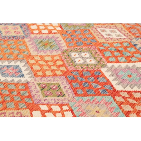 Tappeto Kilim Afghanistan arancione marrone 208x291