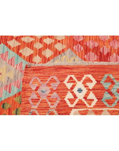 Tappeto Kilim Afghanistan arancione marrone 208x291