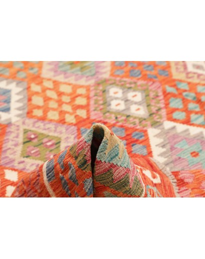 Tappeto Kilim Afghanistan arancione marrone 208x291