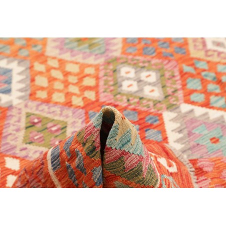 Tappeto Kilim Afghanistan arancione marrone 208x291