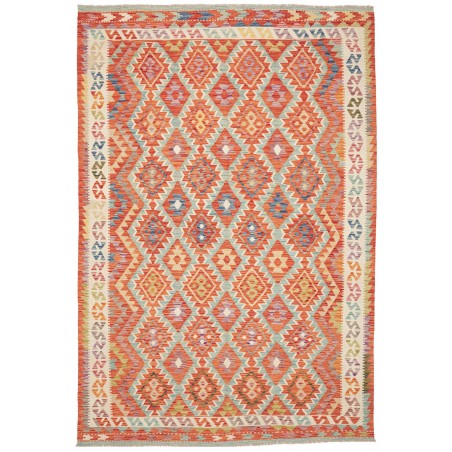 Tappeto Kilim Afghanistan marrone rosso 195x285