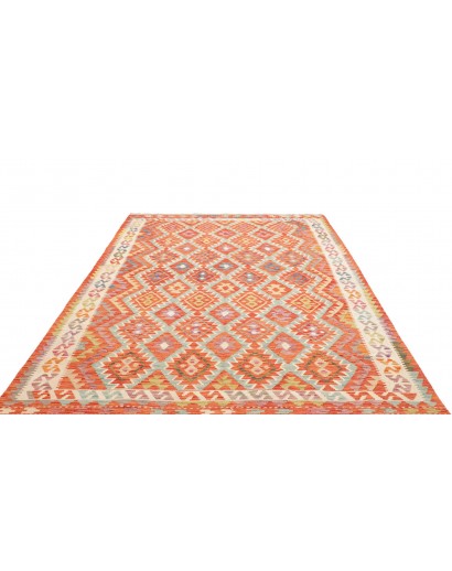 Tappeto Kilim Afghanistan marrone rosso 195x285