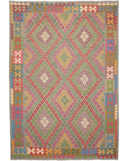 Tappeto Kilim Afghanistan marrone beige 202x298