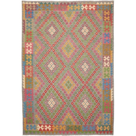 Tappeto Kilim Afghanistan marrone beige 202x298