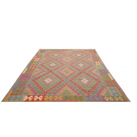 Tappeto Kilim Afghanistan marrone beige 202x298