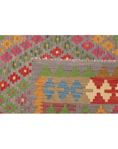Tappeto Kilim Afghanistan marrone beige 202x298
