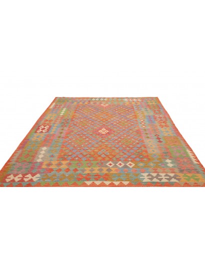 Tappeto Kilim Afghanistan marrone azzurro 203x291
