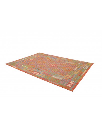 Tappeto Kilim Afghanistan marrone azzurro 203x291
