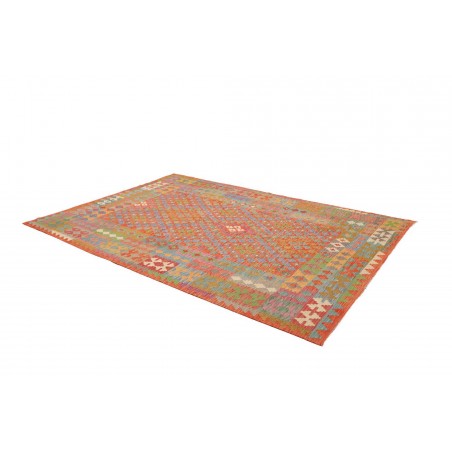 Tappeto Kilim Afghanistan marrone azzurro 203x291