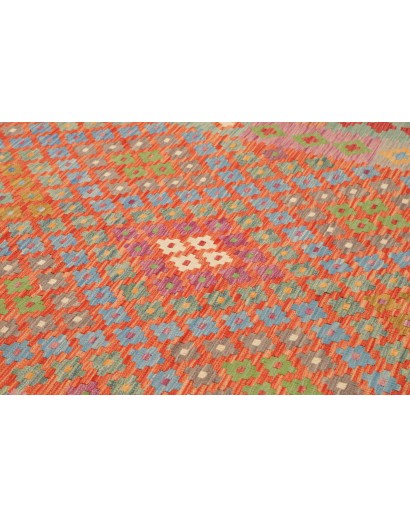 Tappeto Kilim Afghanistan marrone azzurro 203x291