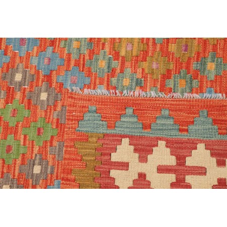 Tappeto Kilim Afghanistan marrone azzurro 203x291