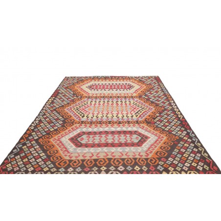 Tappeto Kilim Afghanistan verde rosso 201x290