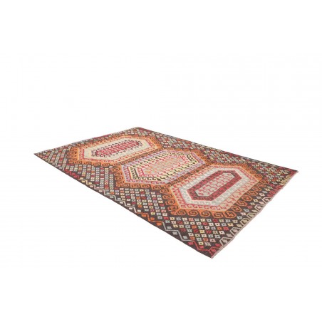 Tappeto Kilim Afghanistan verde rosso 201x290