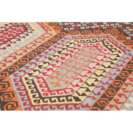 Tappeto Kilim Afghanistan verde rosso 201x290