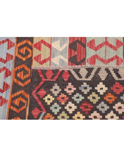Tappeto Kilim Afghanistan verde rosso 201x290