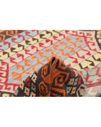 Tappeto Kilim Afghanistan verde rosso 201x290