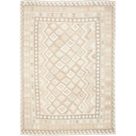 Tappeto Kilim Afghanistan bianco beige 202x286