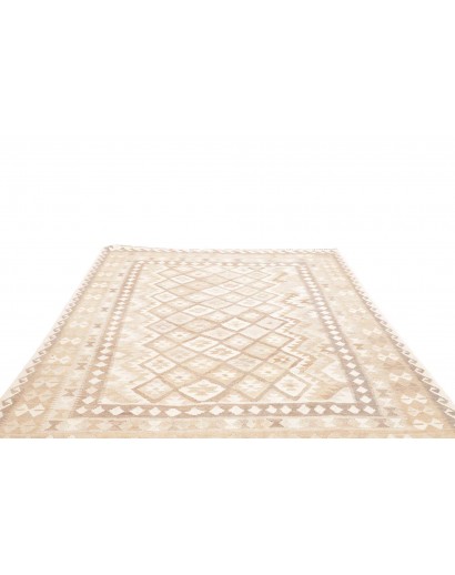 Tappeto Kilim Afghanistan bianco beige 202x286
