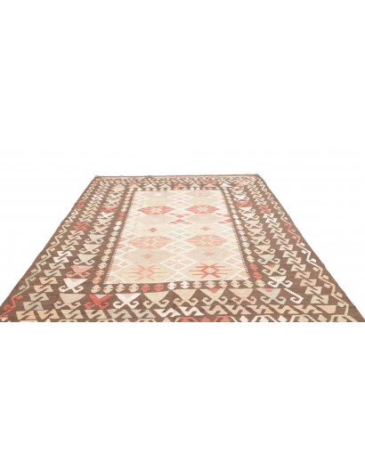 Tappeto Kilim Afghanistan giallo azzurro 204x292
