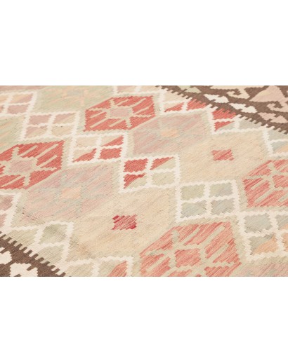 Tappeto Kilim Afghanistan giallo azzurro 204x292