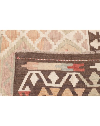 Tappeto Kilim Afghanistan giallo azzurro 204x292