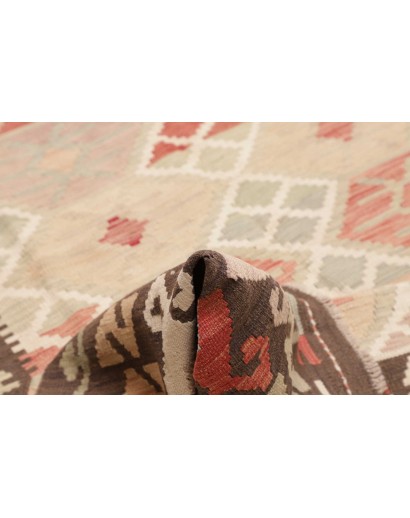 Tappeto Kilim Afghanistan giallo azzurro 204x292