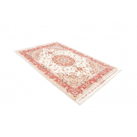 Tappeto Tabriz 70 Raj Persia bianco marrone 149x220