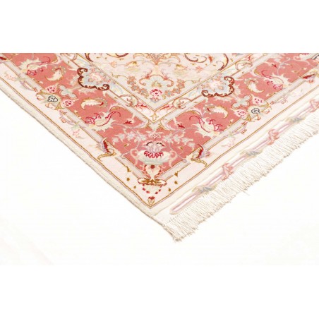 Tappeto Tabriz 70 Raj Persia bianco marrone 149x220