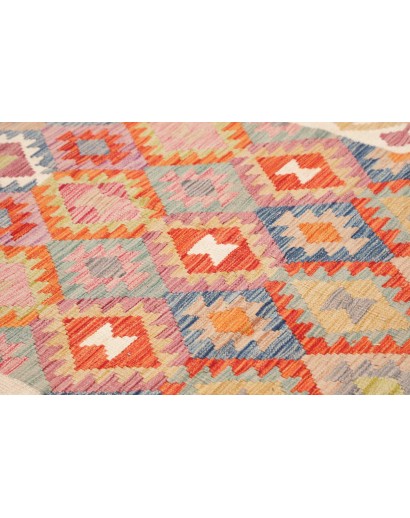 Tappeto Kilim Afghanistan marrone azzurro 198x338