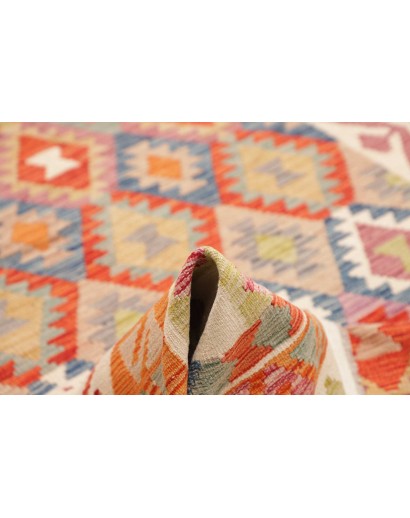 Tappeto Kilim Afghanistan marrone azzurro 198x338