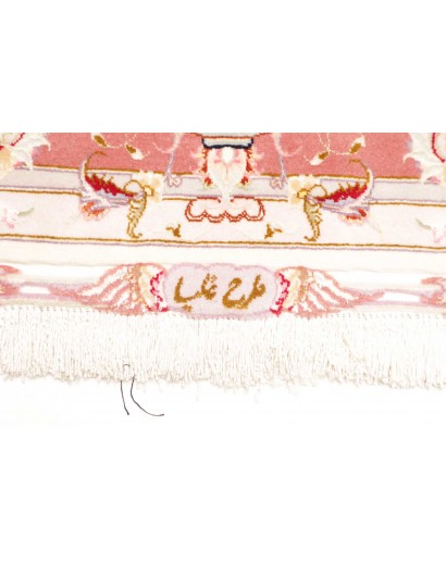 Tappeto Tabriz 70 Raj Persia bianco marrone 149x220