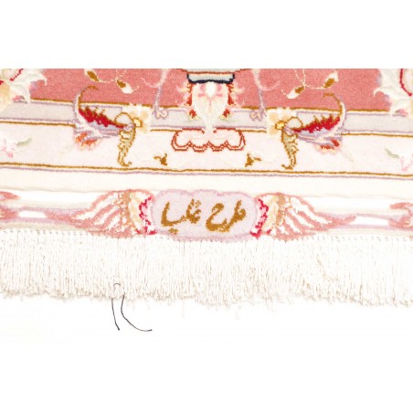 Tappeto Tabriz 70 Raj Persia bianco marrone 149x220