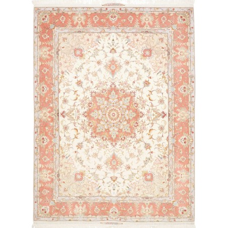 Tappeto Tabriz 70 Raj Persia beige bianco 155x213