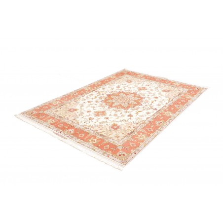 Tappeto Tabriz 70 Raj Persia beige bianco 155x213