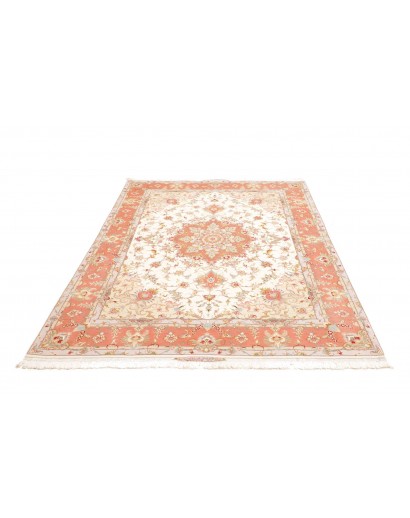 Tappeto Tabriz 70 Raj Persia beige bianco 155x213