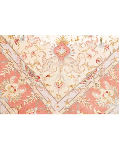 Tappeto Tabriz 70 Raj Persia beige bianco 155x213