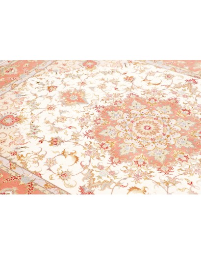 Tappeto Tabriz 70 Raj Persia beige bianco 155x213