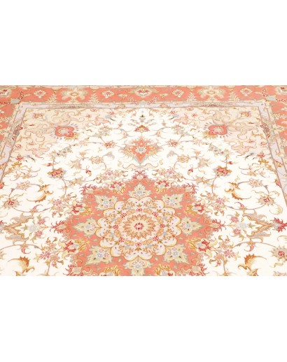 Tappeto Tabriz 70 Raj Persia beige bianco 155x213