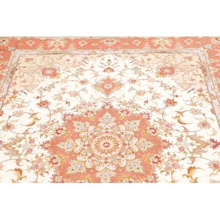 Tappeto Tabriz 70 Raj Persia beige bianco 155x213