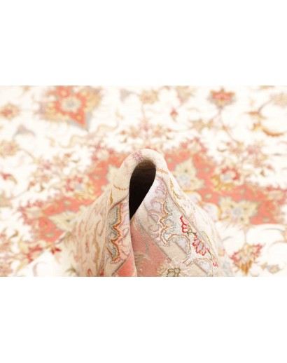 Tappeto Tabriz 70 Raj Persia beige bianco 155x213
