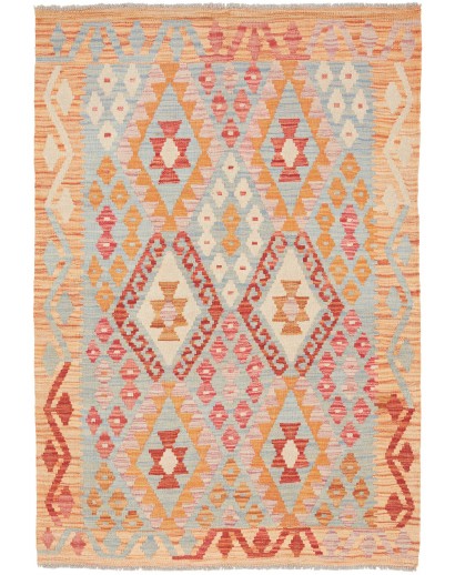 Tappeto Kilim Afghanistan marrone 105x149