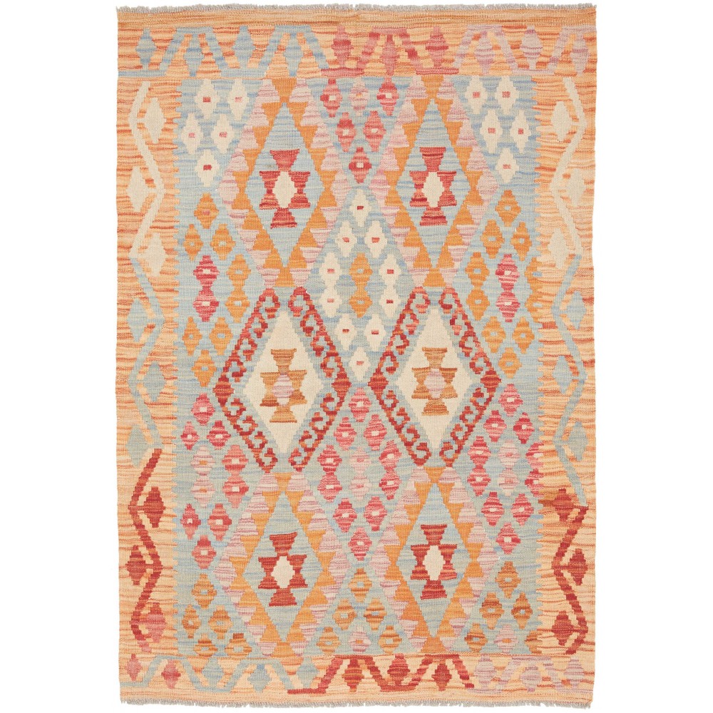 Tappeto Kilim Afghanistan marrone 105x149