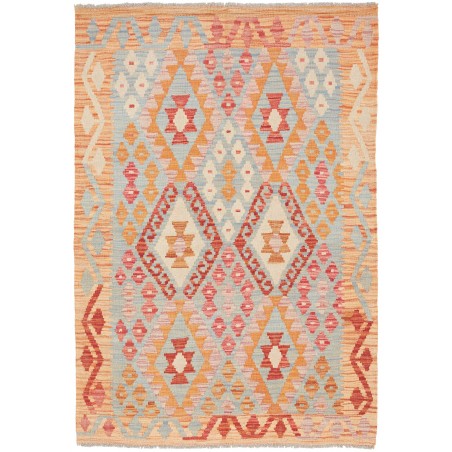 Tappeto Kilim Afghanistan marrone 105x149