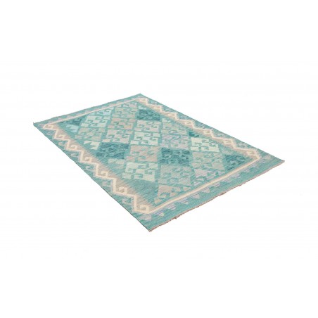 Tappeto Kilim Afghanistan beige blu 101x149