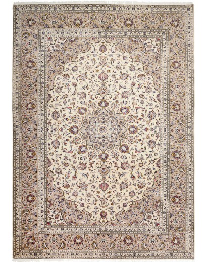 Tappeto Kashan Persia beige grigio 246x344