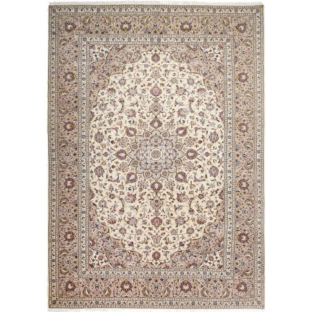 Tappeto Kashan Persia beige grigio 246x344