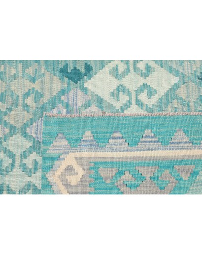 Tappeto Kilim Afghanistan beige blu 101x149