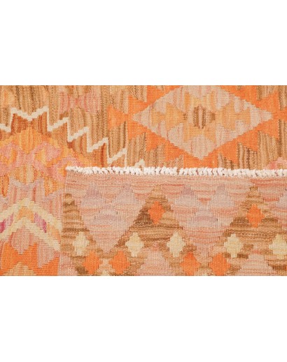 Tappeto Kilim Afghanistan marrone arancione 102x150