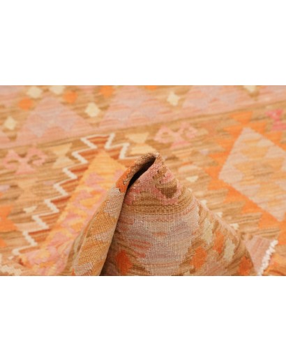 Tappeto Kilim Afghanistan marrone arancione 102x150